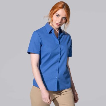 Camisa oxford manga corta mujer Shloxfss