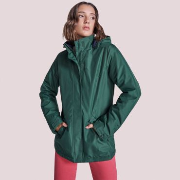 Parka con capucha reciclada mujer America Woman