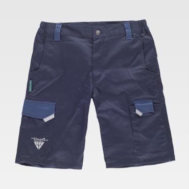 Pantalón de trabajo corto multibolsillos combinado unisex WF2817